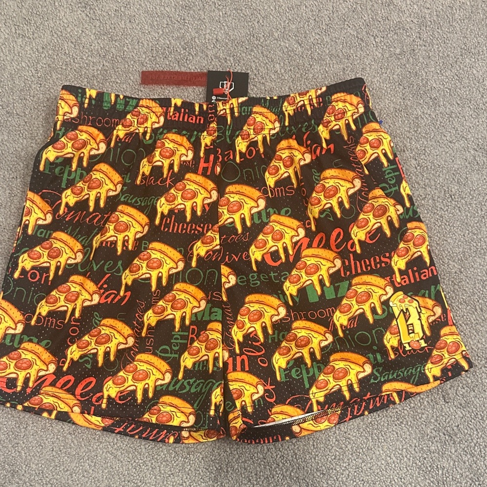 Baseball Lifestyle 101 Vibrant Pizza Print Men's Shorts